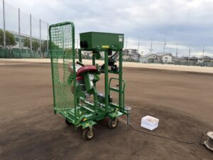 バッティングマシン寄贈